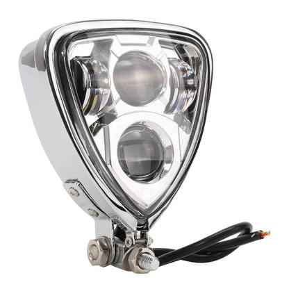 Bethesda Industrial Triangle Motorcycle Headlight Head lamp for Harley Motorcycle Chopper Cafe Racer