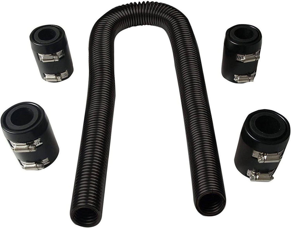 Bethesda Industrial Universal 36'' Stainless Steel Radiator Flexible Coolant Water Hose Kit w/4 Caps