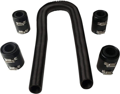 Bethesda Industrial Universal 36'' Stainless Steel Radiator Flexible Coolant Water Hose Kit w/4 Caps