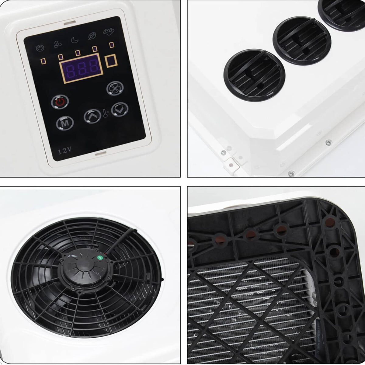 Bethesda Industrial 12000BTU 12V Truck Cab Air Conditioner Split AC for Semi Trucks Bus RV Caravan