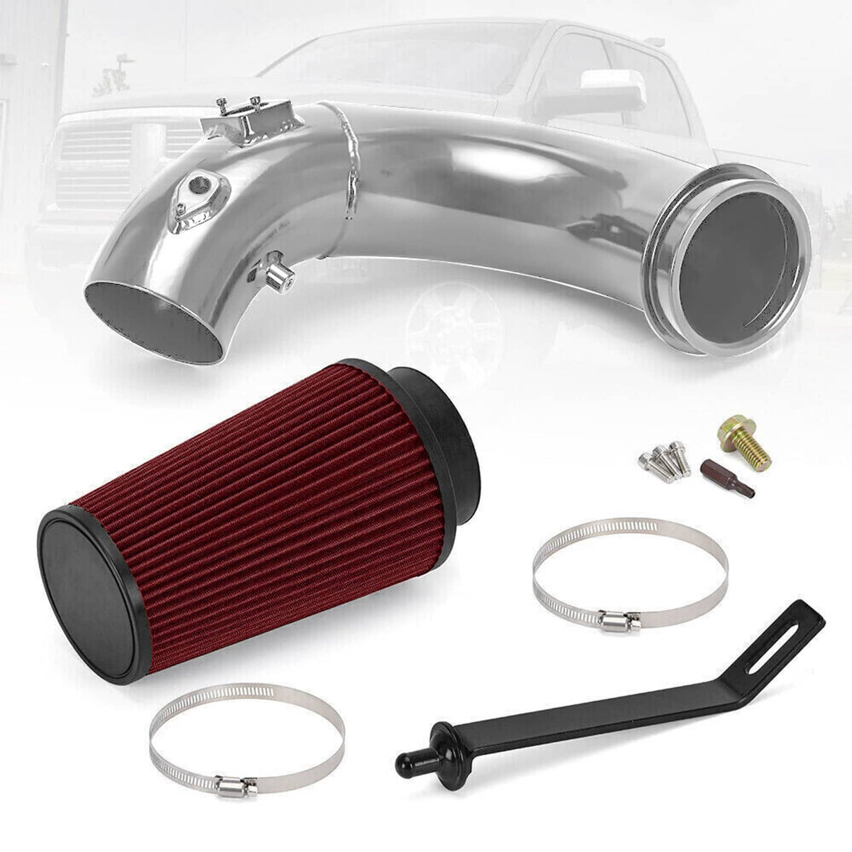 Bethesda Industrial Oiled Filter Cold Air Intake Kit For 2007-2012 Dodge Ram 6.7L Cummins Diesel