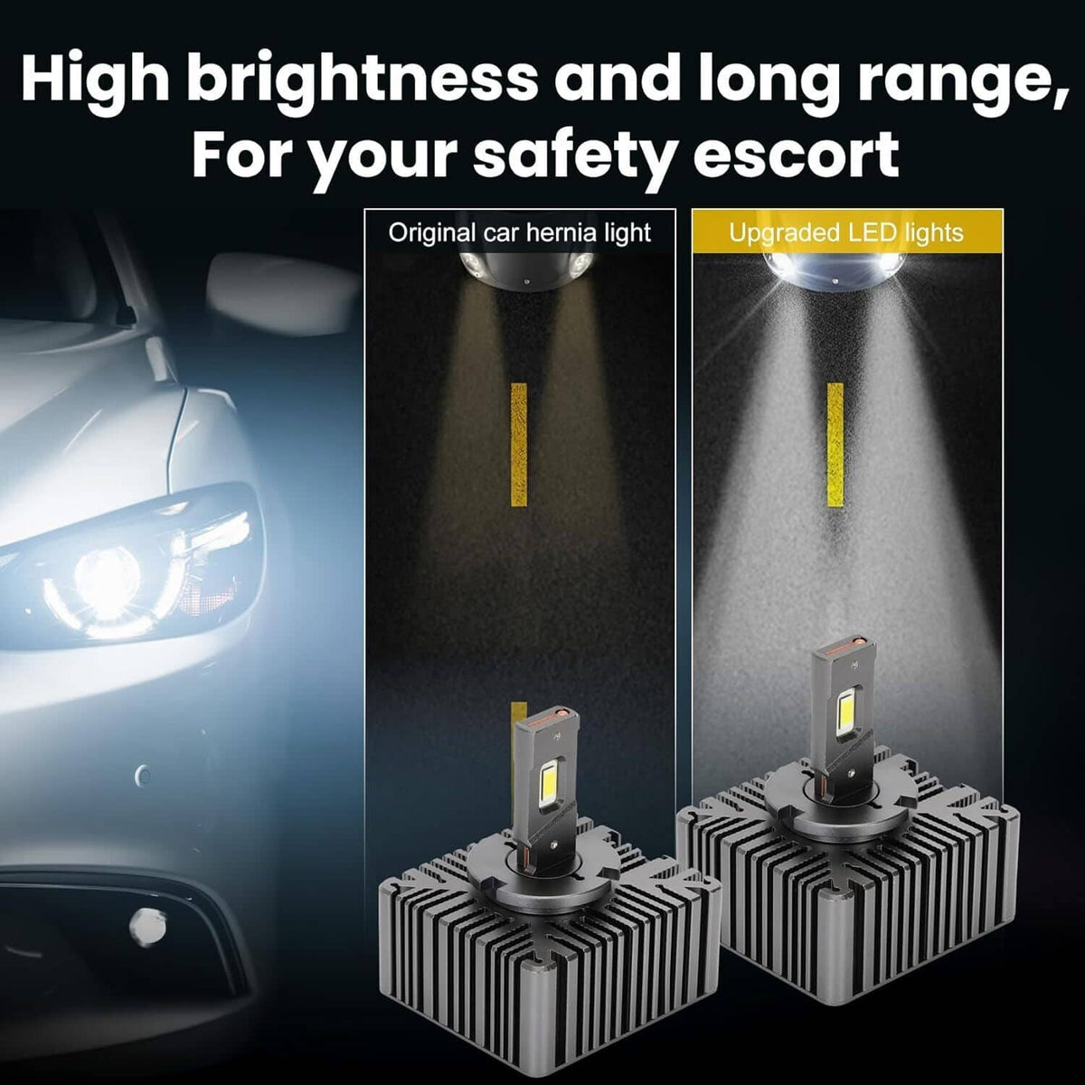 Bethesda Industrial 2Pcs D5S LED Headlight Bulbs Hi-Lo for 16-18 Chevy Silverado 1500 Replace HID