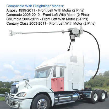 Bethesda Industrial Front Left Power Window Regulator with Motor for Freightliner Columbia 741-5204