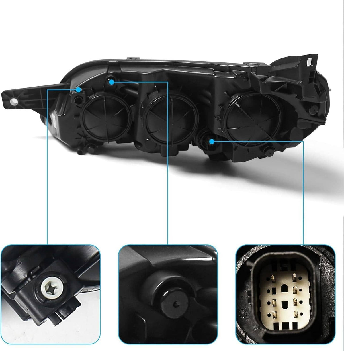 Bethesda Industrial Pair Left+Right Halogen Headlights For 2023-2026 Dodge Ram Promaster 1500 2500