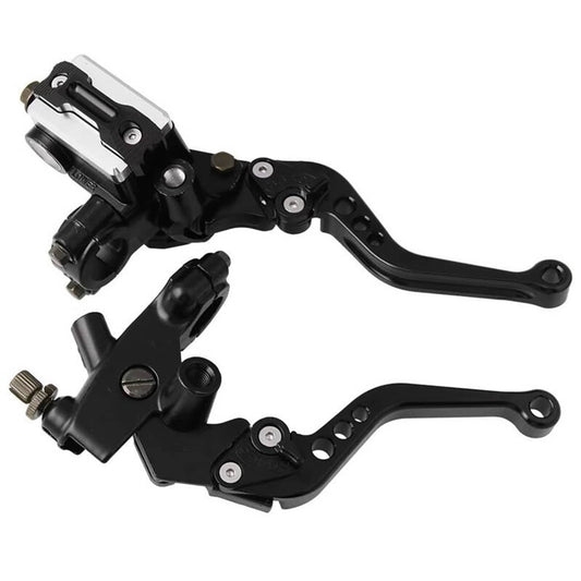 Bethesda Industrial Universal Motorcycle 7/8'' CNC Brake Clutch Master Cylinder Lever Set Reservoir