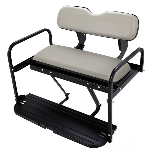Bethesda Industrial Golf Cart Rear Flip Seat Kit Back Seat For Yamaha G14 G16 G19 G22 Gray
