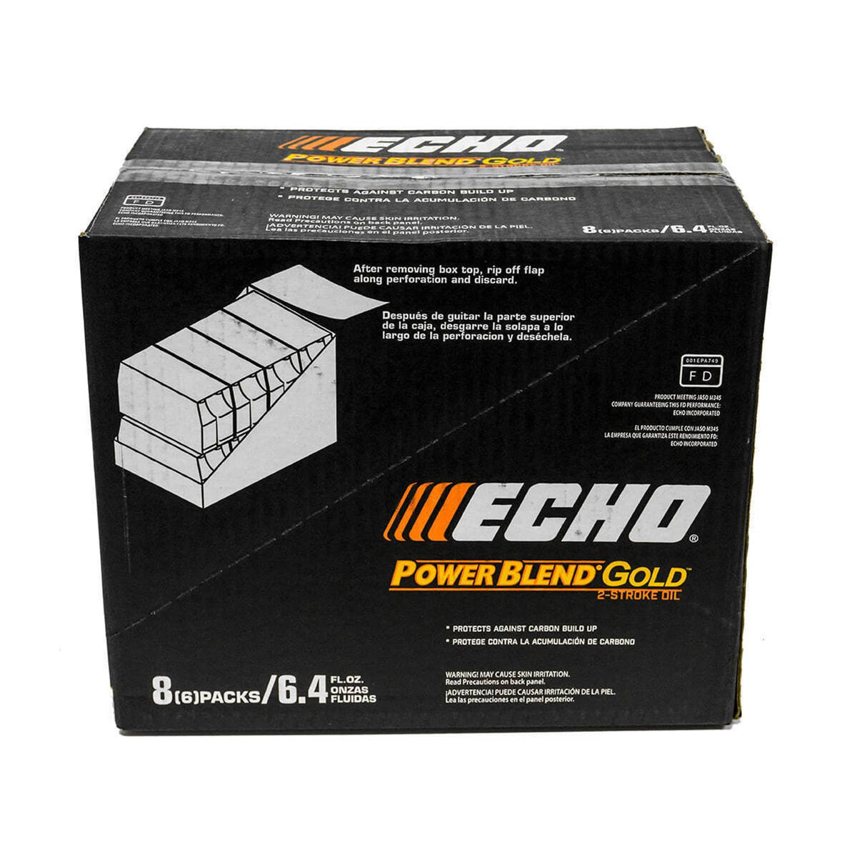 Bethesda Industrial (1) Case Echo Oil (48) 6.4 oz Bottles 2 Cycle Mix for 2.5 Gallon GOLD 6450025G