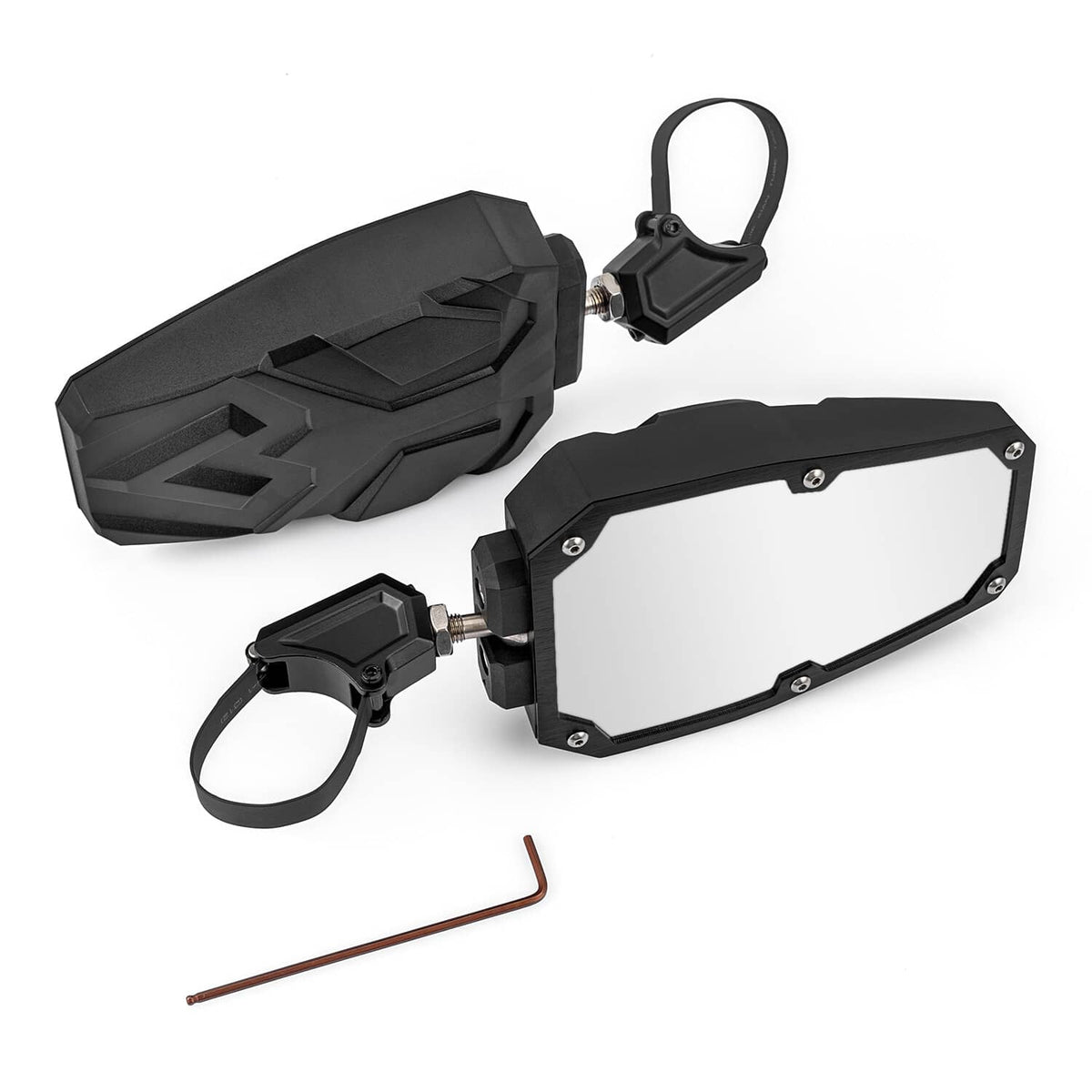 Bethesda Industrial UTV Rear View Side Mirrors 1.5"-2.0" for Polaris RZR 900 1000 Can-Am X3 Kawasaki