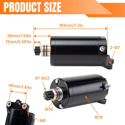Bethesda Industrial Starter Motor for John Deere Trail Buck 500 4-Tec Rotax / Buck 650 4-Tec Rotax