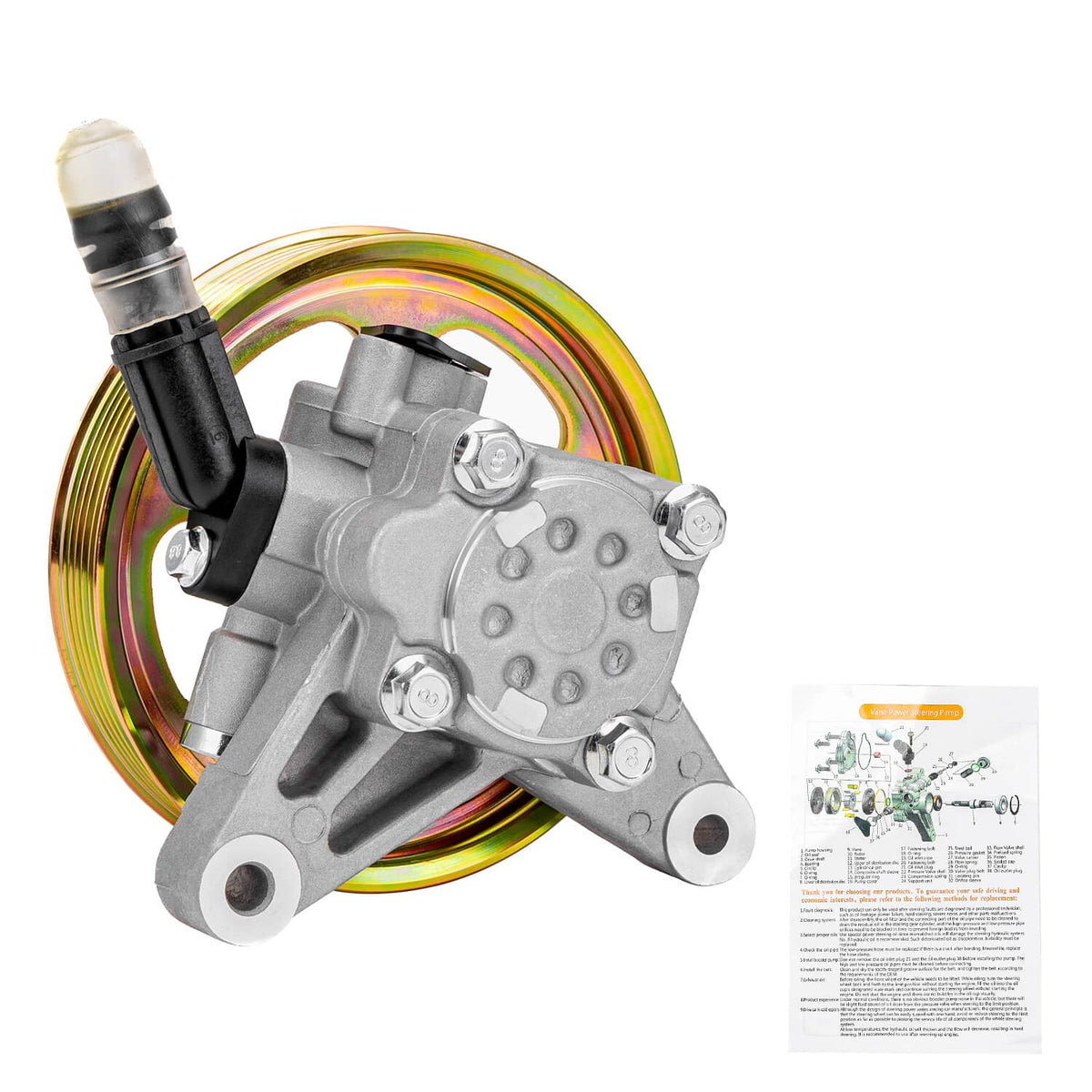 Bethesda Industrial Power Steering Pump 21-5442 for Honda 2005-2008 Pilot 3.5L 3471CC V6 GAS SOHC