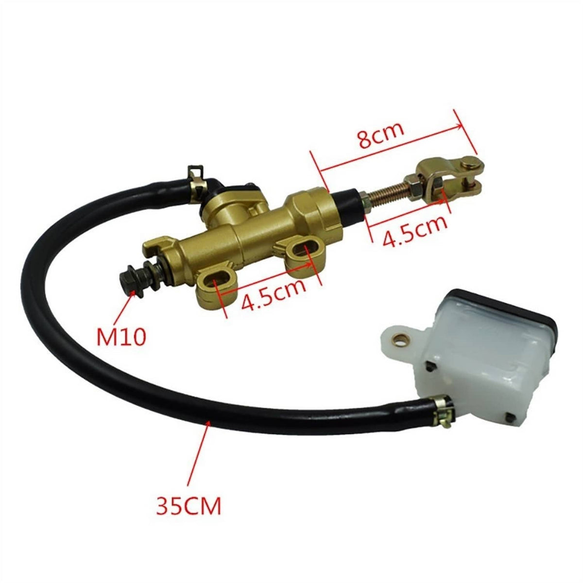 Bethesda Industrial SILVER Rear Brake Master Cylinder Pump For Motorcycle Go Kart ATV Dirt Pit Bike