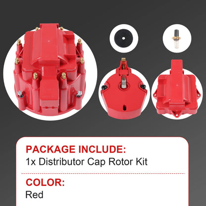 Bethesda Industrial Red HEI Large Distributor Cap Rotor Kit FOR CHEVY GM SBC BBC 305 327 350 396 454
