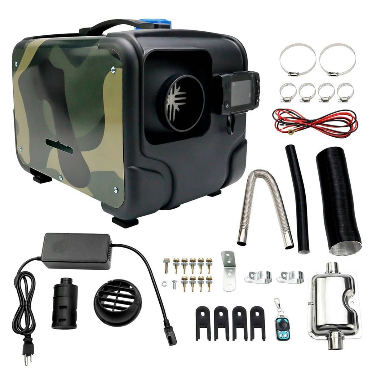 Bethesda Industrial 8KW Diesel Air Heater All in one 12V/24V 110V Bluetooth APP Remote Control Car