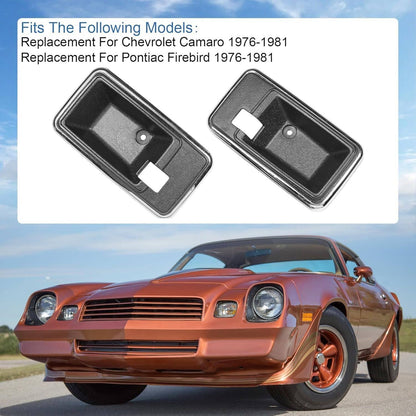 Bethesda Industrial New Interior Door Handle Bezel Cup Set For 1976-1981 Firebird Trans Am & Camaro