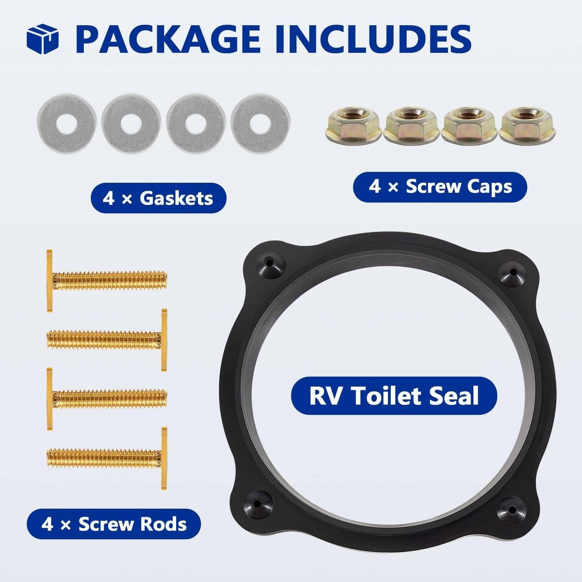 Bethesda Industrial 385310063 SE341549 RV Floor Flange Seal and Mounting Kit, Fits Dometic/ Sealand