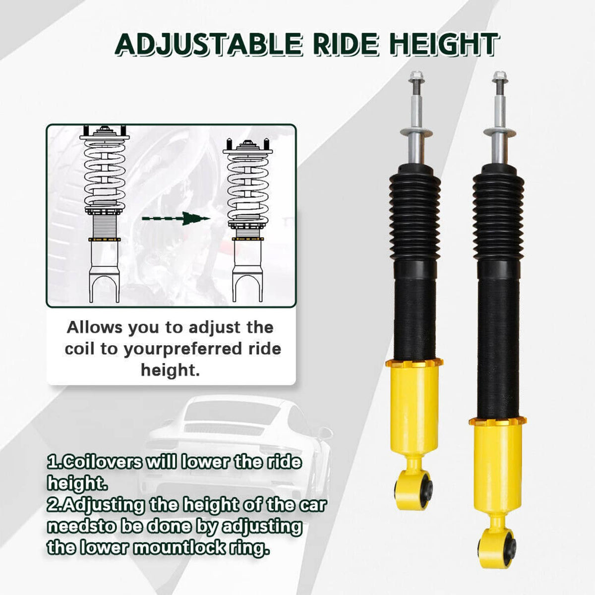 Bethesda Industrial Coilovers Suspension Kit For 06-11 Honda CIVIC Adjustable Height Shocks Struts