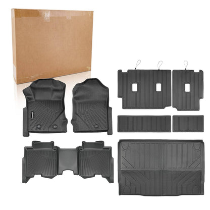 Bethesda Industrial All Weather Floor Mats Cargo Liner with Backrest Mat for Ford Bronco 4 Door