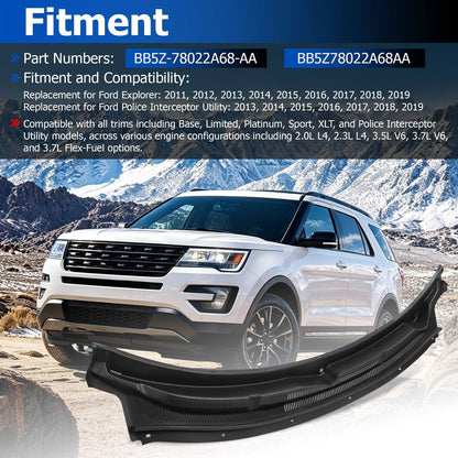 Bethesda Industrial Windshield Cowl Grille Wiper Panel Top for Ford Explorer 2011-2019 BB5Z78022A68A