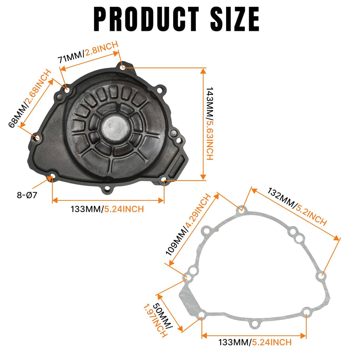 Bethesda Industrial YZF R1 Left Side Engine Crank Case Stator Cover For Yamaha YZF-R1 2009-2014 New