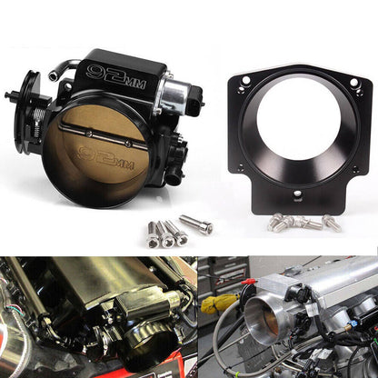 Bethesda Industrial 92MM Throttle body+TPS IAC+Adapter Plate For Chevy GM Gen III LSX LS LS1 LS2 LS7