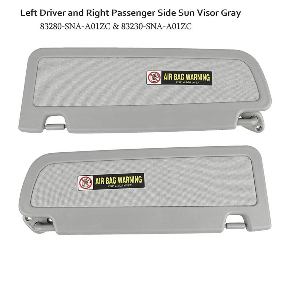 Bethesda Industrial New Sun Visor Light Gray Clear Gray Pair For 06-11 Honda Civic Left & Right Set