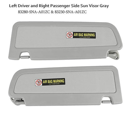Bethesda Industrial New Sun Visor Light Gray Clear Gray Pair For 06-11 Honda Civic Left & Right Set