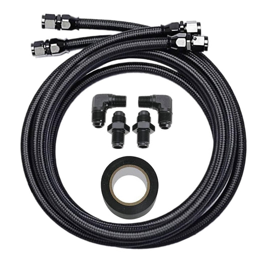 Bethesda Industrial For GM 4L60E 4L65E TH350 TH400 Automatic Transmission Cooler 6AN Hose Line Kit