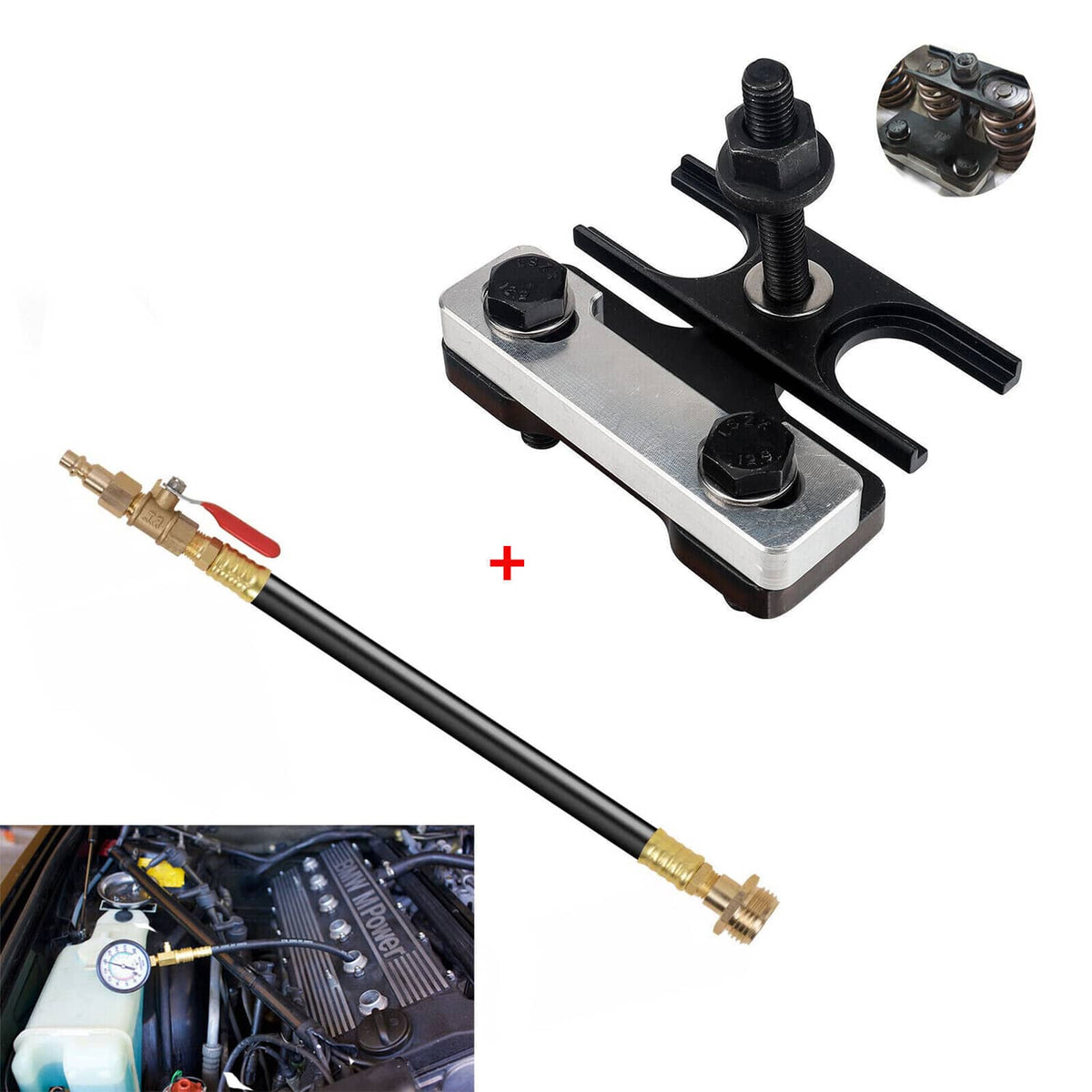 Bethesda Industrial LS Engine Valve Spring Compressor Tool & Air Holding Hose For GM LS1 LS3 LS2 LS6