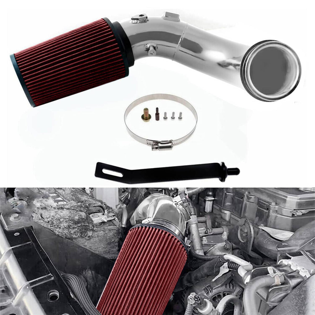 Bethesda Industrial 4" Cold Air Intake & Filter For 2007.5-2012 Dodge Ram 2500 6.7L Cummins Diesel