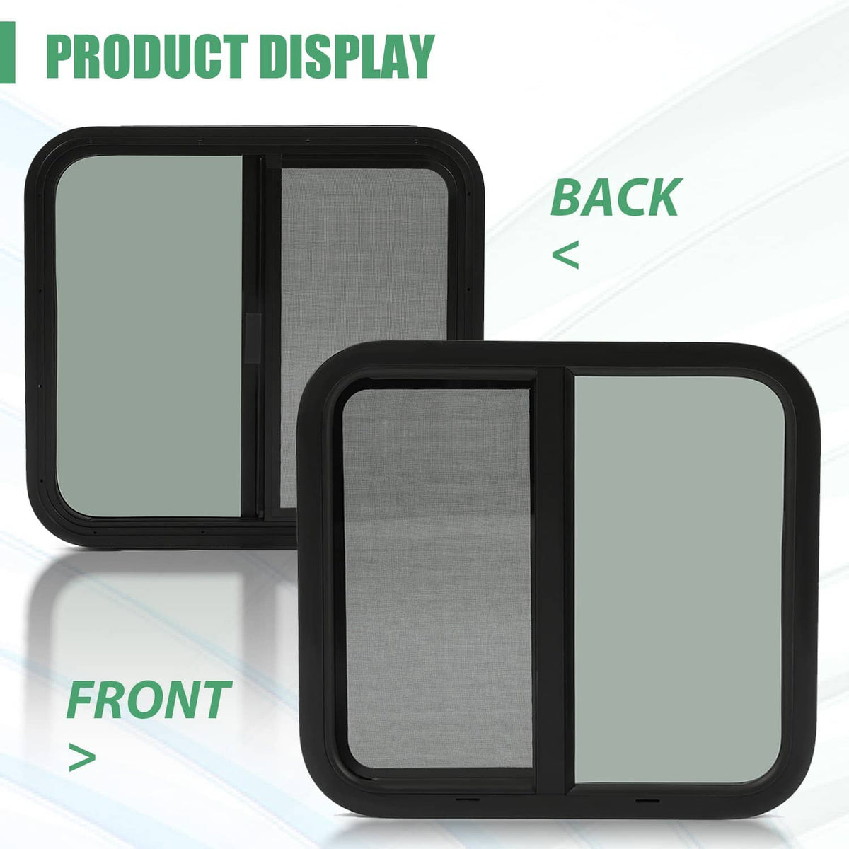 Bethesda Industrial Tinted Glass For Camper Trailer Horizontal Sliding Window RV Window 24" x 22"