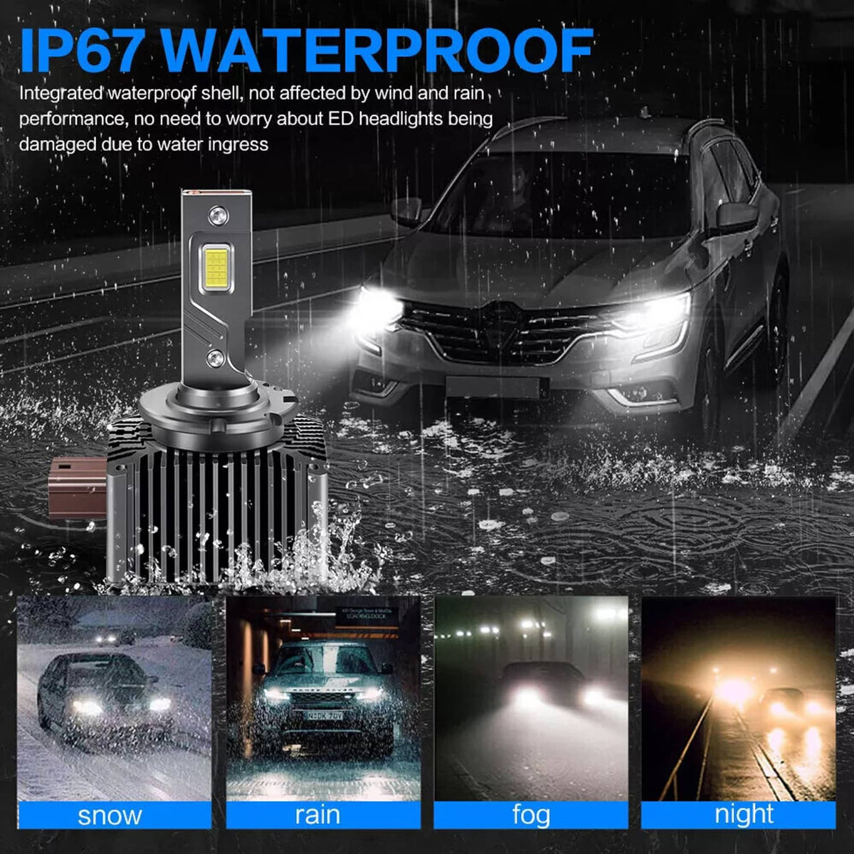 Bethesda Industrial Set D1S D1R LED Headlight Bulbs 240W 6000K Super White HID Xenon Conversion Kit