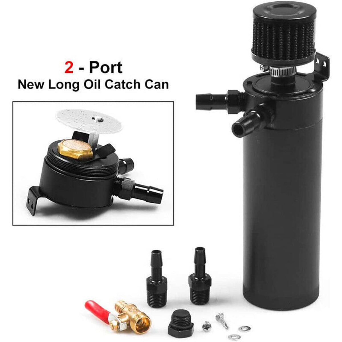 Bethesda Industrial 750ML Oil Catch Can Kit Oil Separator Large Baffled Reservoir Tank Universal New