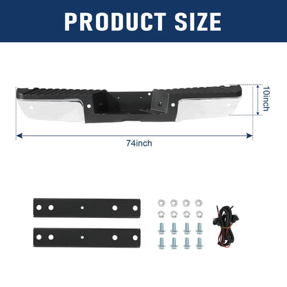 Bethesda Industrial For 2008-2016 Ford F250 F350 Super Duty Rear Step Bumper Assembly w/ Sensor Hole