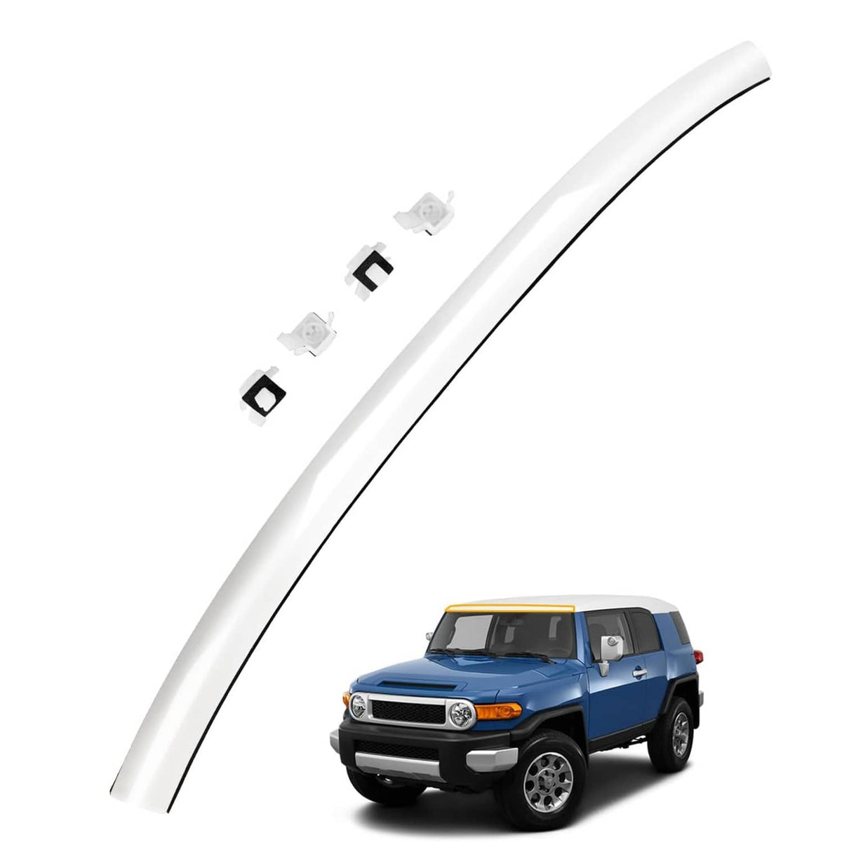 Bethesda Industrial Front Windshield Upper Reveal Molding for 07-14 Toyota FJ Cruiser 75503-35061-A0