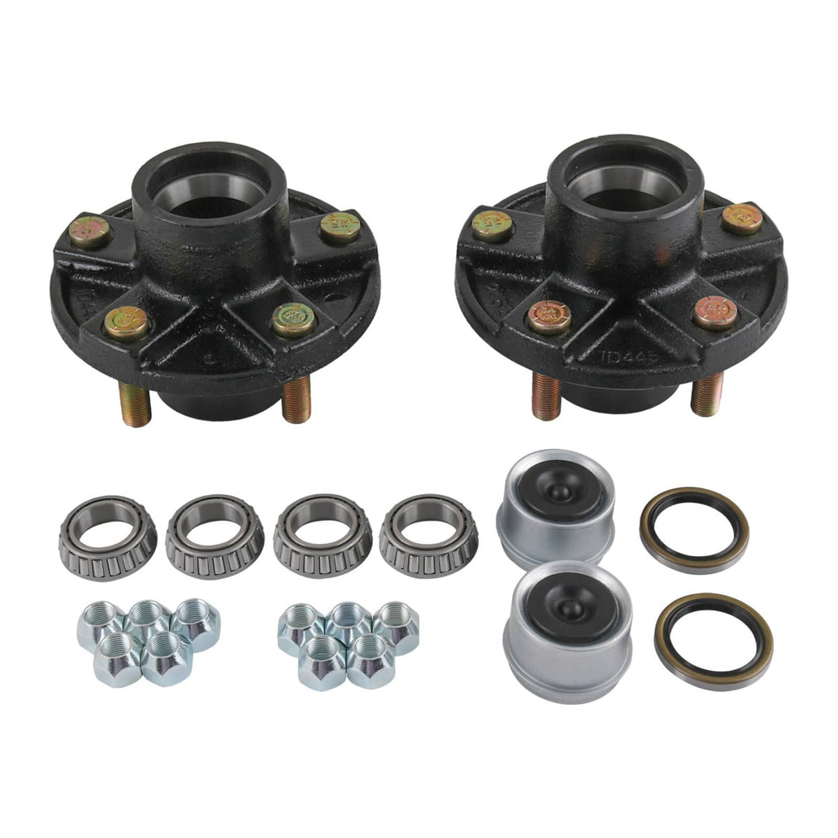 Bethesda Industrial 2 × Trailer Idler Hub Kits 5 on 4.5" 5 Lugs For 2000 lbs Axle 1-1/16" bearings
