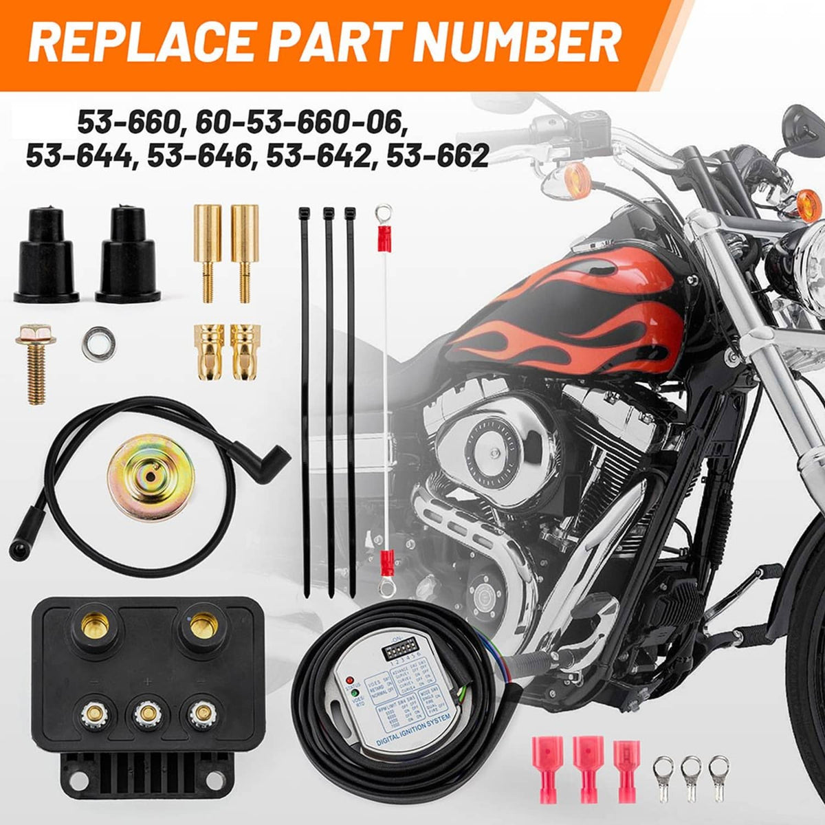 Bethesda Industrial 53-660  Single Fire Programmable Ignition Kit For Big Twin Evo 53-644