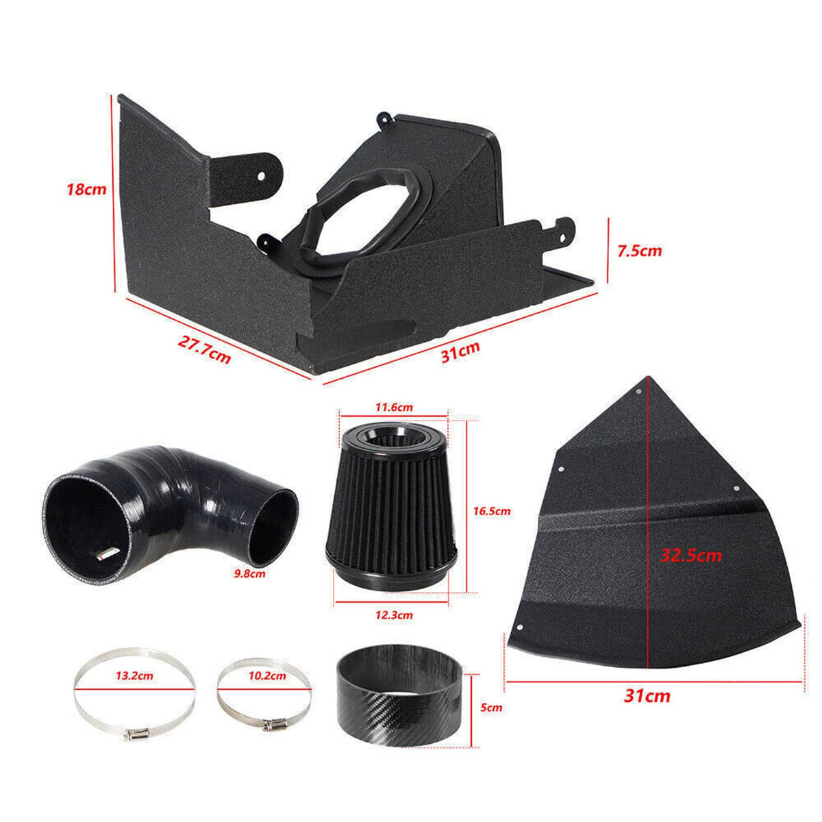 Bethesda Industrial Black Cold Air Intake Kit For BMW 320I 330I G20 G21 2019-2022 Aluminum Alloy