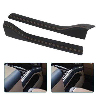 Bethesda Industrial Center Console Padded Black Leather Trim For 2023-2024 Ford Super Duty Limited