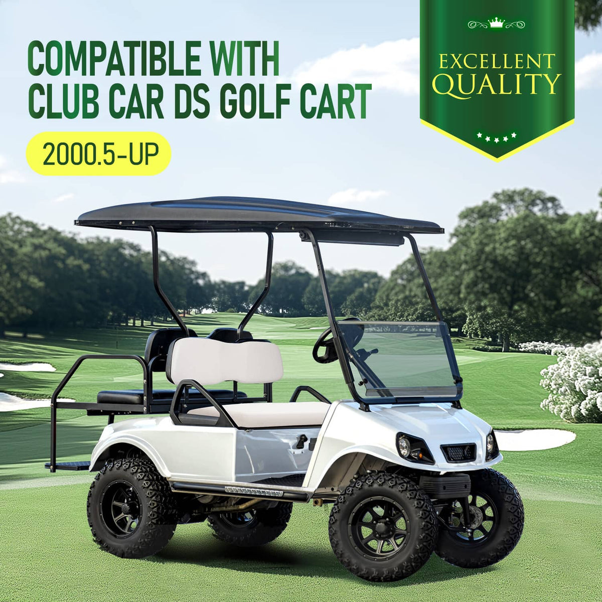 Bethesda Industrial Front Seat Bottom & Seat Backrest Golf Cart Back For Club Car DS 2000.5-up