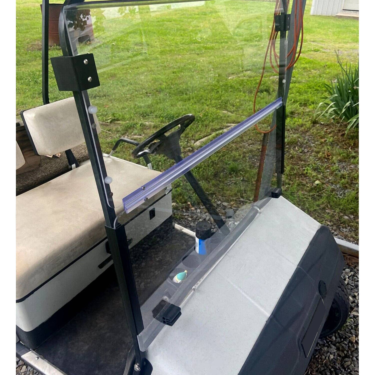 Bethesda Industrial Golf Cart Folding Clear Windshield For EZGO Marathon 1986-1994.5