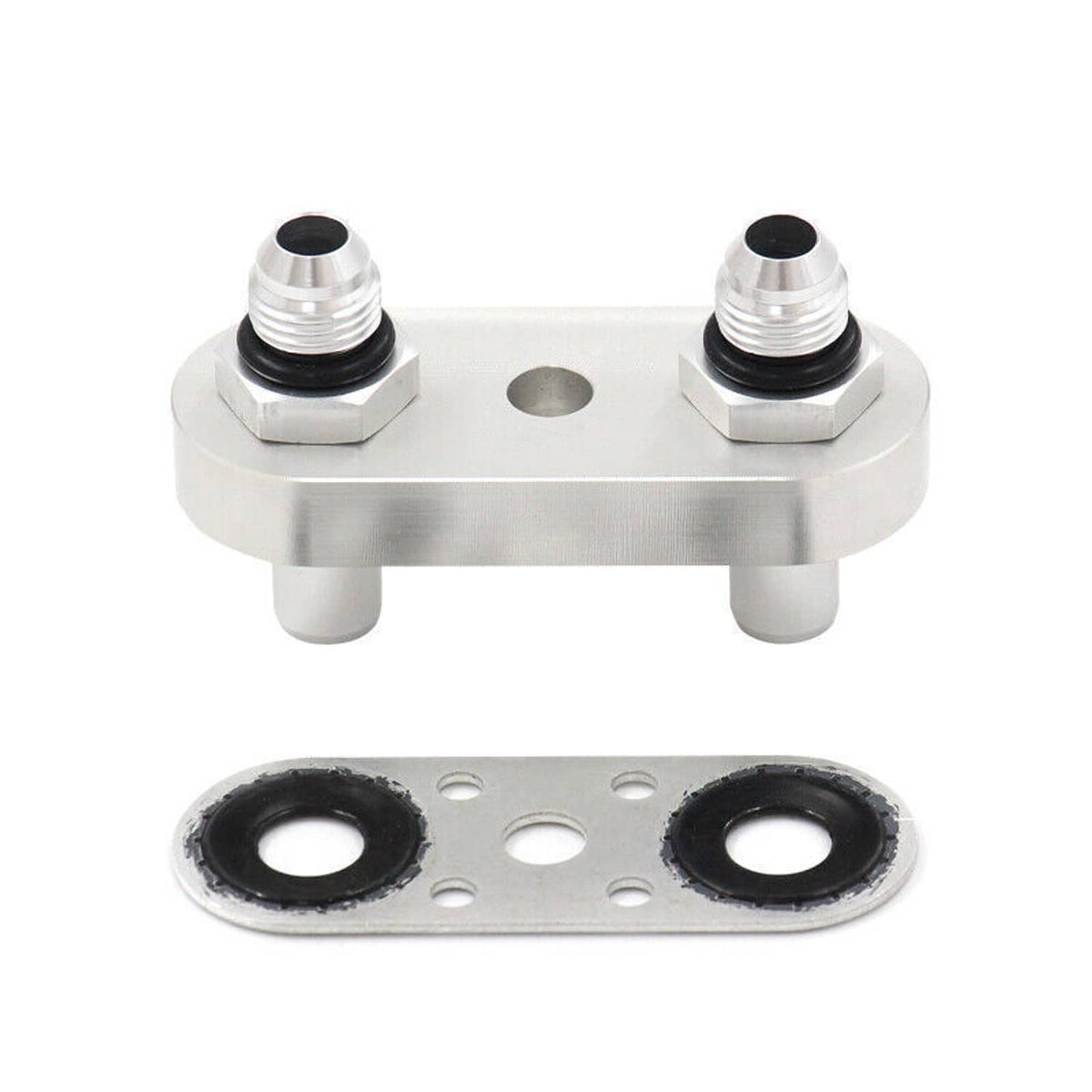 Bethesda Industrial Transmission Cooler Line Adapter Plate with 6AN Fittings Seal 6L80E 6L90E 8L90E