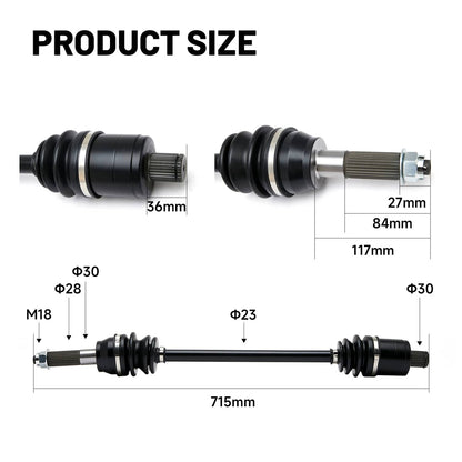 Bethesda Industrial 2Pcs Rear CV Axle Drive Shaft For Polaris Ranger Crew XP 1000 2017 2018 2019