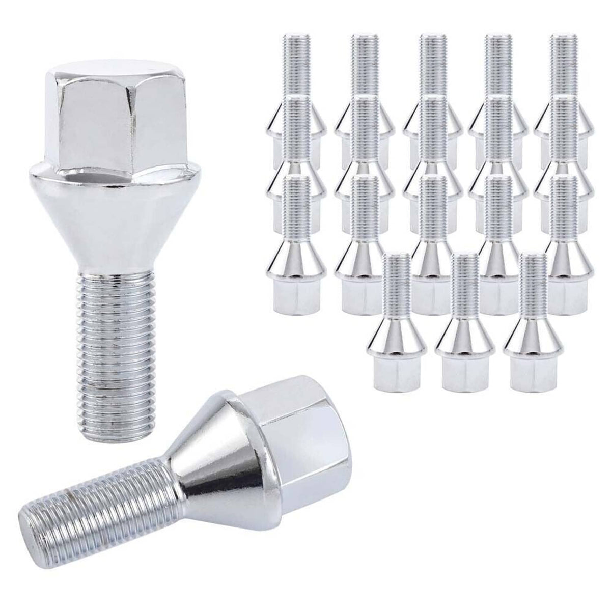 Bethesda Industrial 20PCS 12x1.25 Wheel Lug Nuts For Jeep Cherokee Compass Dodge Dart Chrysler 200