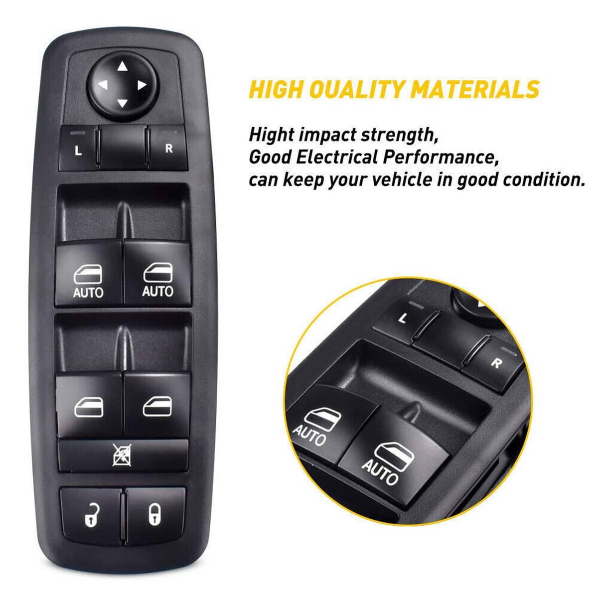 Bethesda Industrial Master Power Window Switch for 2009-2012 Dodge Ram 1500 2500 3500 Driver Side LH