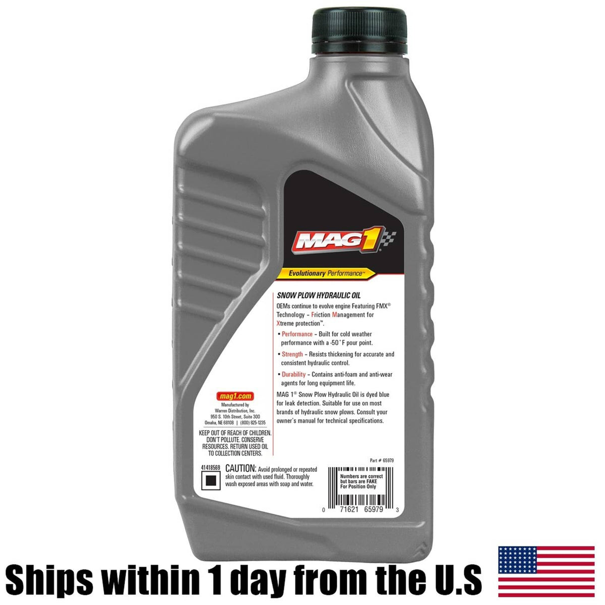Bethesda Industrial 3 Quart -50° SNOW PLOW Hydraulic OIL Fits MEYER 15134 FISHER 28531 WESTERN 49311