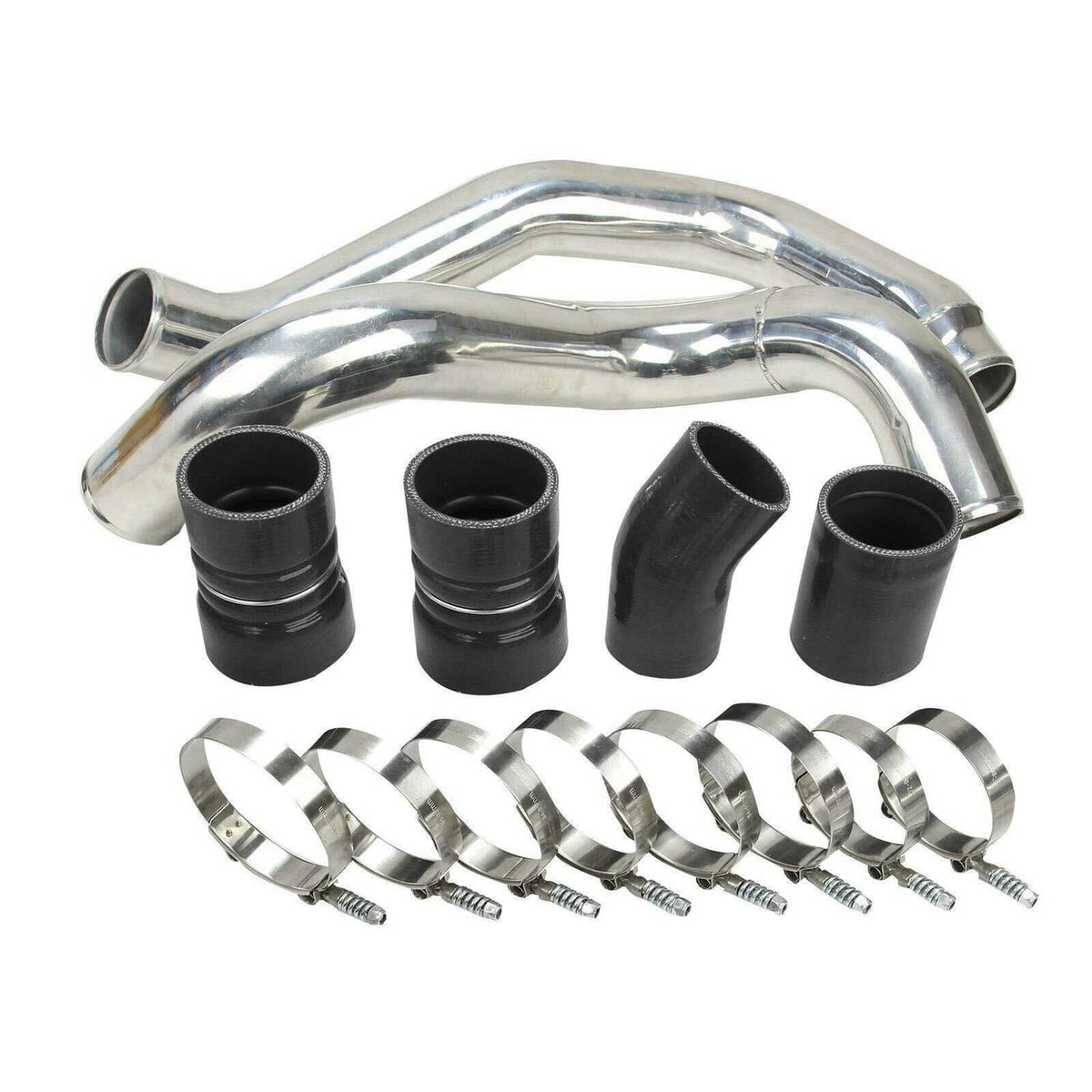 Bethesda Industrial Silver Intercooler Pipe & Boot Kit for 2003-2007 Ford 6.0L Powerstroke Diesel
