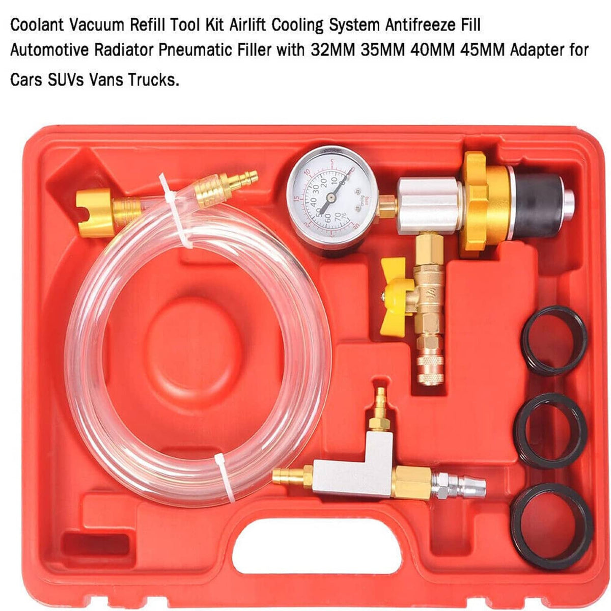 Bethesda Industrial Auto Coolant Vacuum Kit Cooling System Vacuum Radiator Kit Refill & Purging Tool