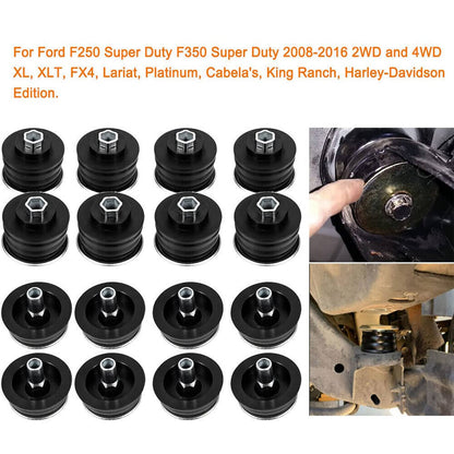 Bethesda Industrial KF04060BK Body Cab Mount Bushing Kit For Ford F250 F350 Super Duty 2/4WD 2008-16