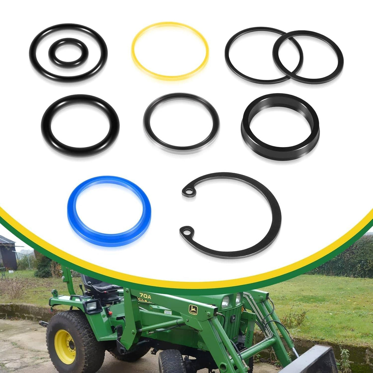 Bethesda Industrial AM118391 Cylinder Seal Kit fit for John Deere 40 44 60 70 70A Loader 1-1/2” Bore