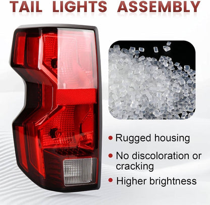 Bethesda Industrial Driver & Passenger Side Halogen Tail Lights w/ Bulb For 2023 2024 Chevy Colorado